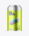 Metallic Tea Tin Can Mockup