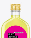 Flat Clear Glass Bottle Mockup