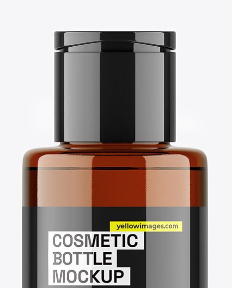 Amber Cosmetic Bottle Mockup