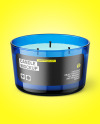 Blue Glass Candle Mockup