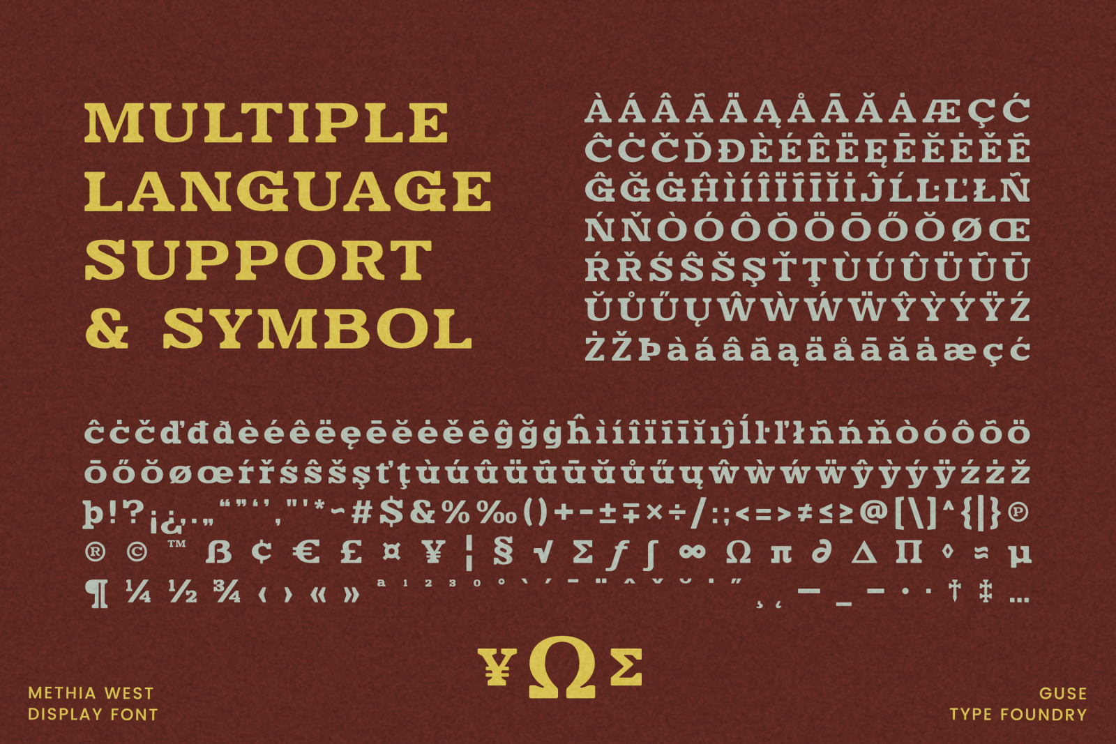 Methia West - Display Slab Serif Font Methia West - Display Slab Serif Font