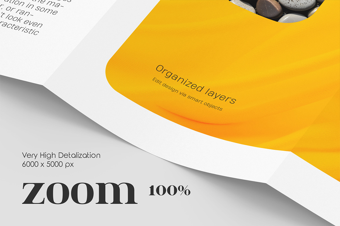 Tri-Fold Brochure Mockup Set Tri-Fold Brochure Mockup Set