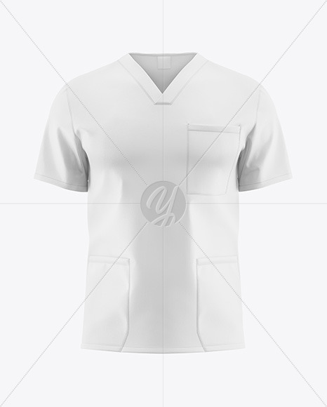 Men's Medical Shirt Mockup - Front View