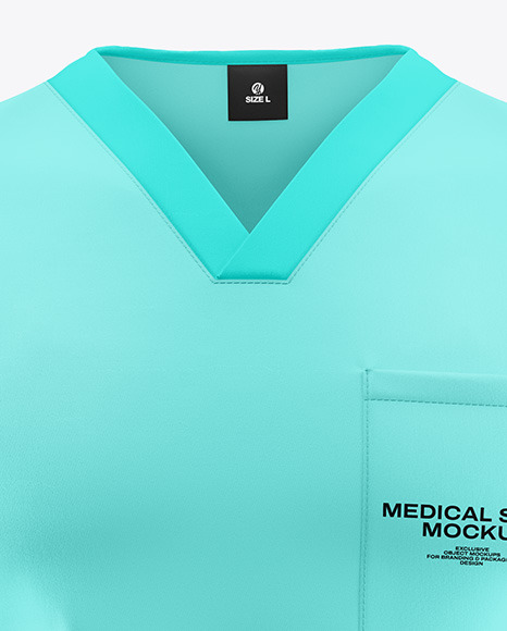 Men's Medical Shirt Mockup - Front View