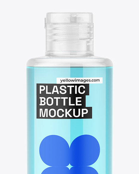 Plastic Bottle w/ Liquid Mockup