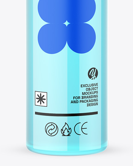 Plastic Bottle w/ Liquid Mockup