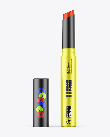 Metallic Lipstick Mockup