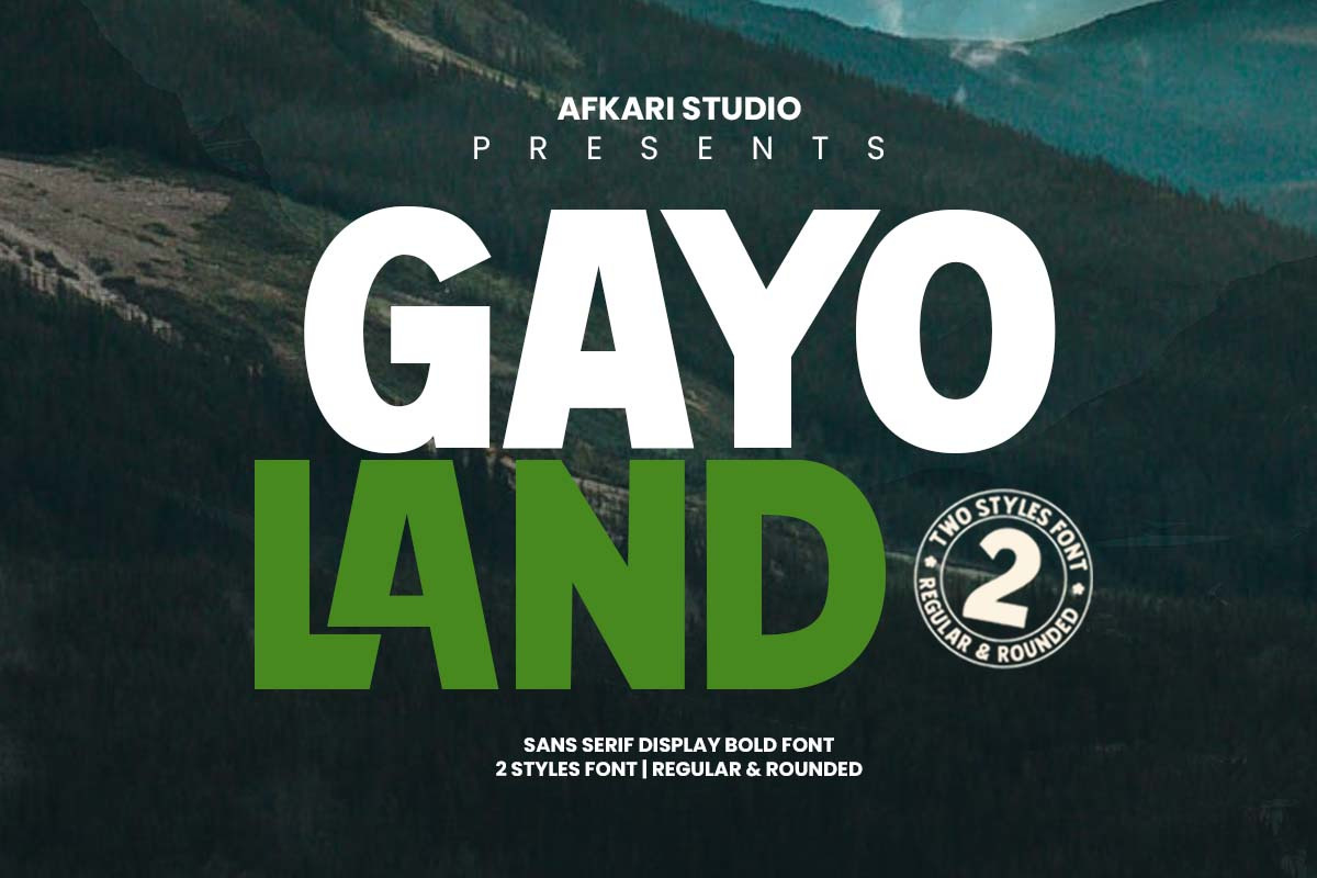 Gayo Land - Sans Serif Display Bold Font