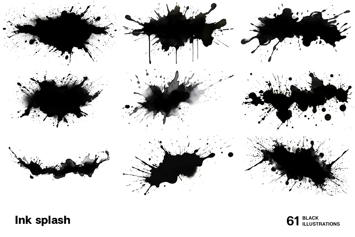 Black ink splash Black ink splash