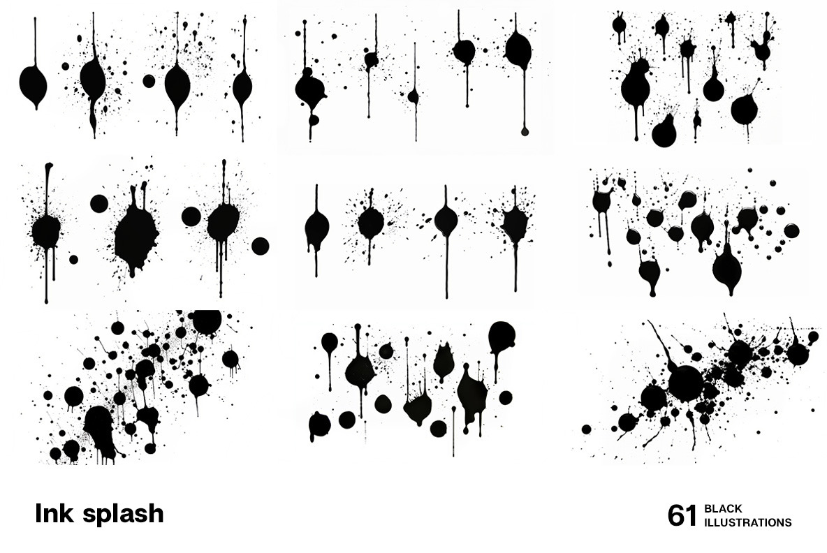 Black ink splash Black ink splash