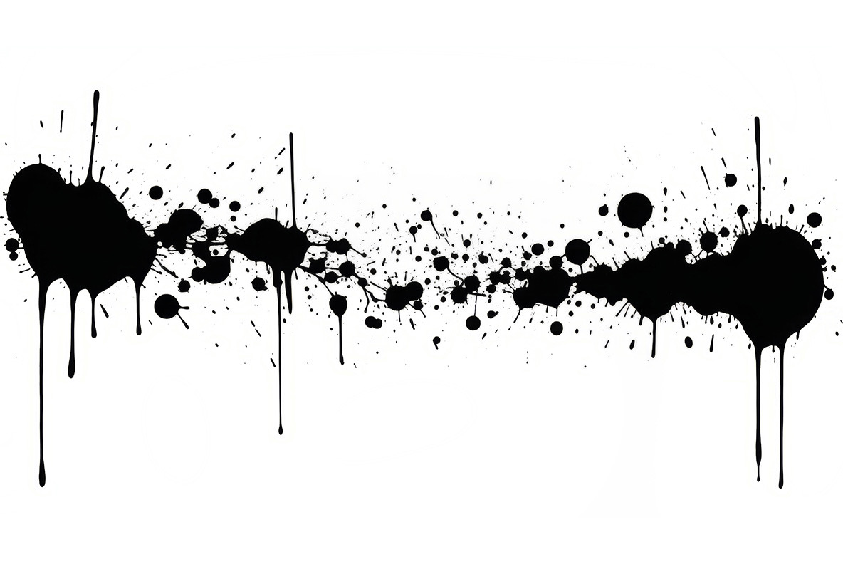 Black ink splash Black ink splash