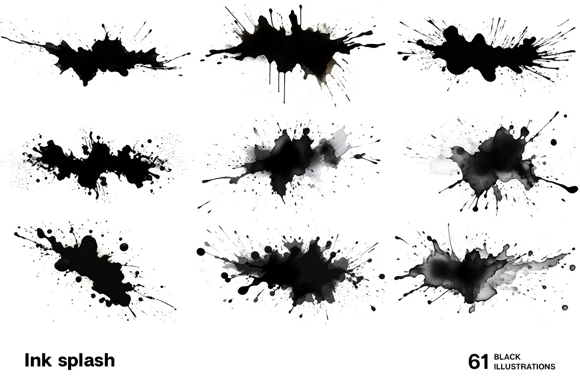 Black ink splash Black ink splash