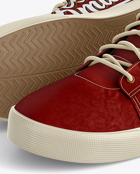 Two Sneakers Mockup - Half Side View