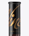 Amber Glass Red Wine Bottle With Cork Mockup