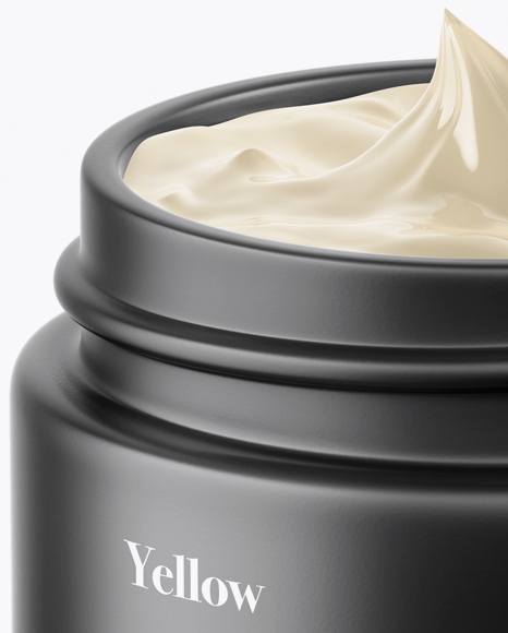 Opened Matte Cosmetic Jar Mockup (High-Angle Shot) Opened Matte Cosmetic Jar Mockup (High-Angle Shot)