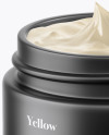 Opened Matte Cosmetic Jar Mockup (High-Angle Shot) Opened Matte Cosmetic Jar Mockup (High-Angle Shot)