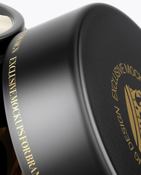 Opened Matte Cosmetic Jar Mockup (High-Angle Shot) Opened Matte Cosmetic Jar Mockup (High-Angle Shot)