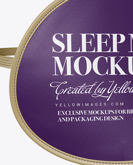 Sleep Mask Mockup - Half Side View