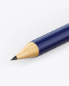 Round Pencil W/ Eraser Mockup - Half Side View