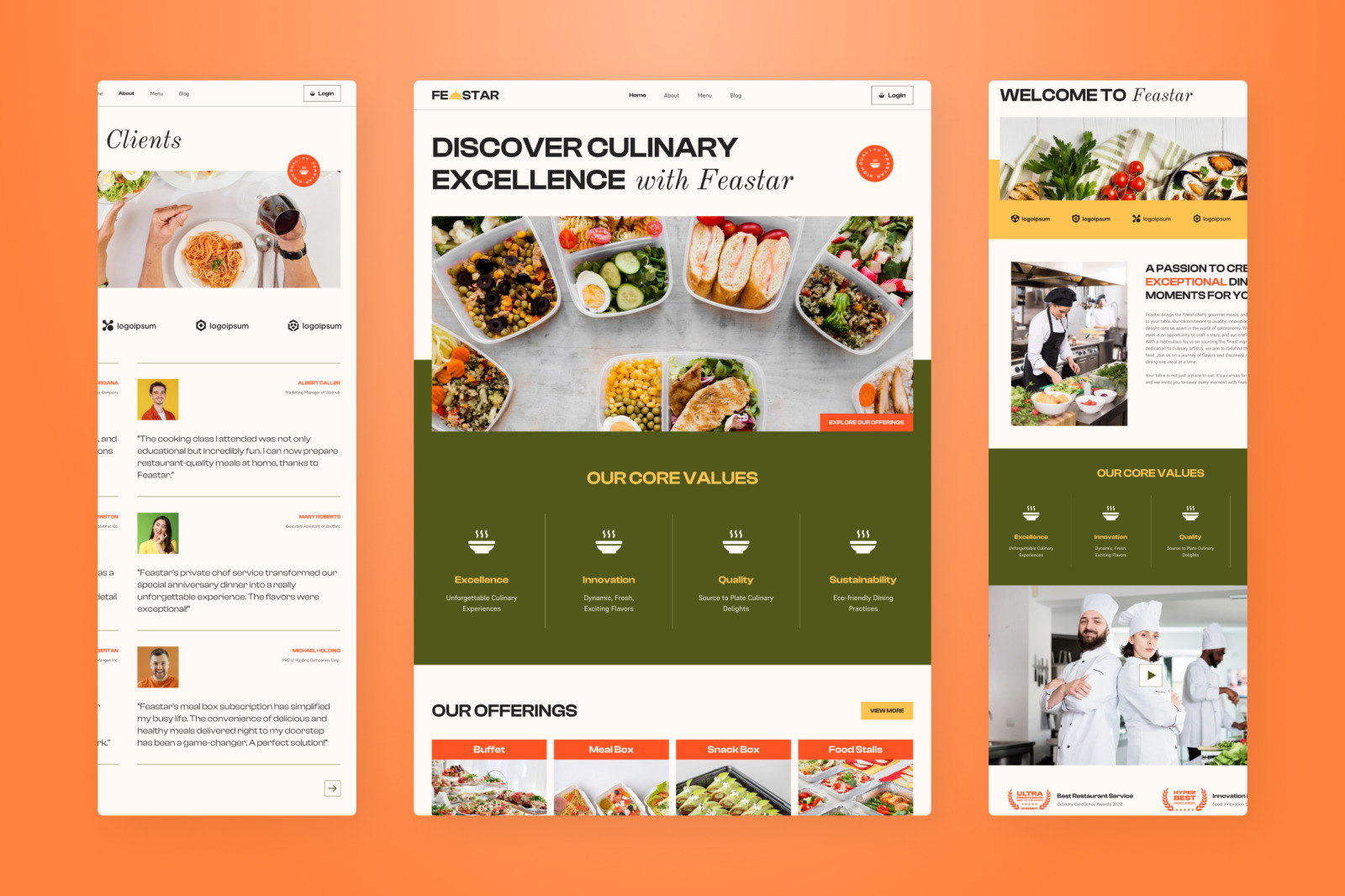 Feastar - Food Catering Website Feastar - Food Catering Website