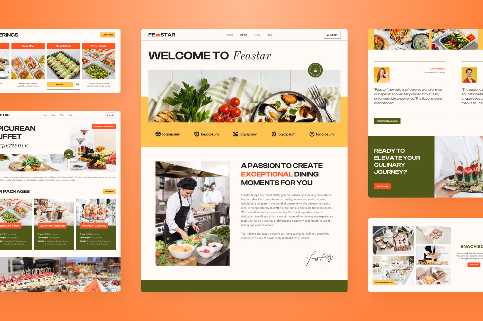 Feastar - Food Catering Website