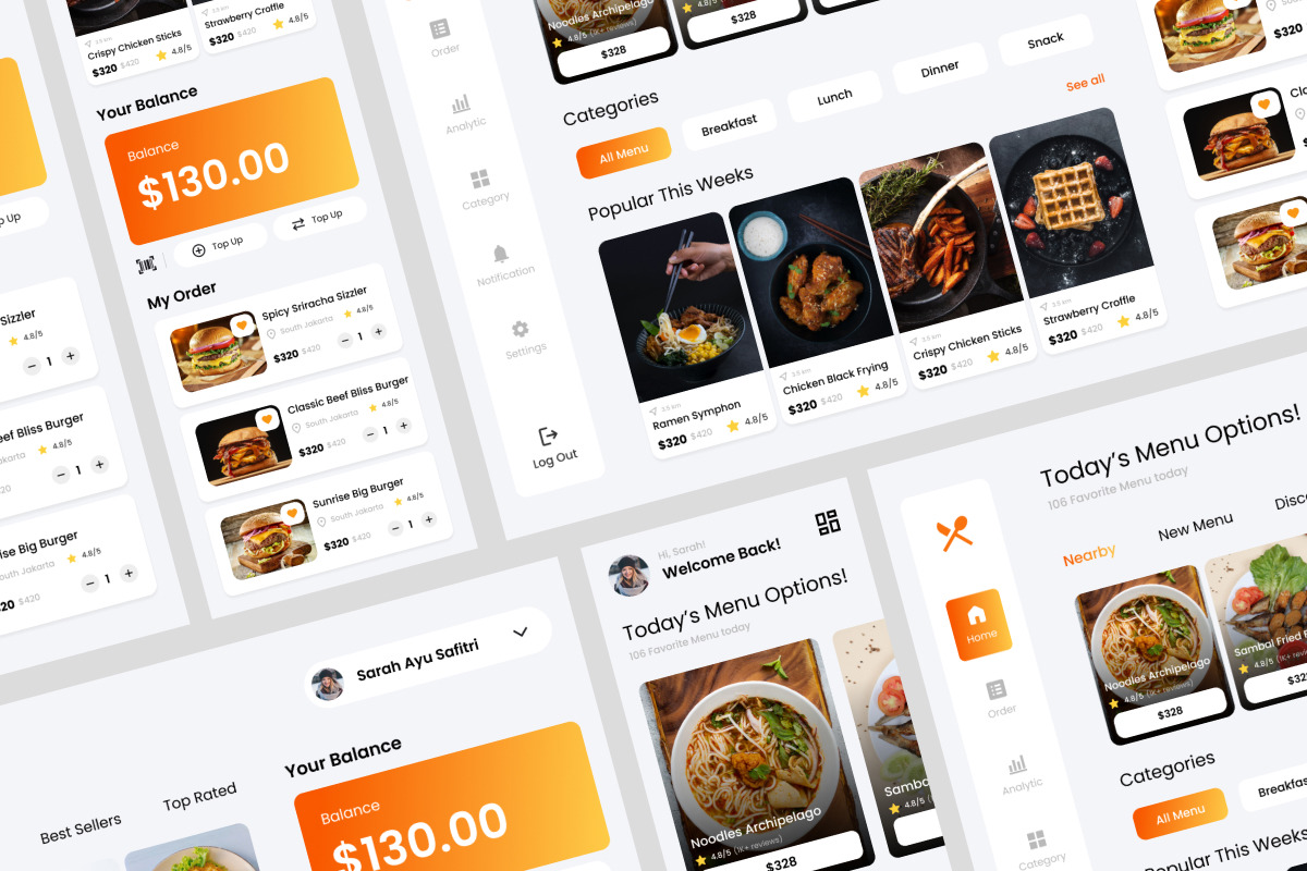 FoodHealth - Food Menu Dashboard V2