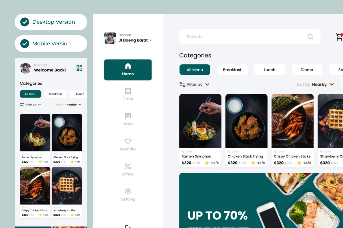 Foodies - Food Menu Dashboard V2 Foodies - Food Menu Dashboard V2
