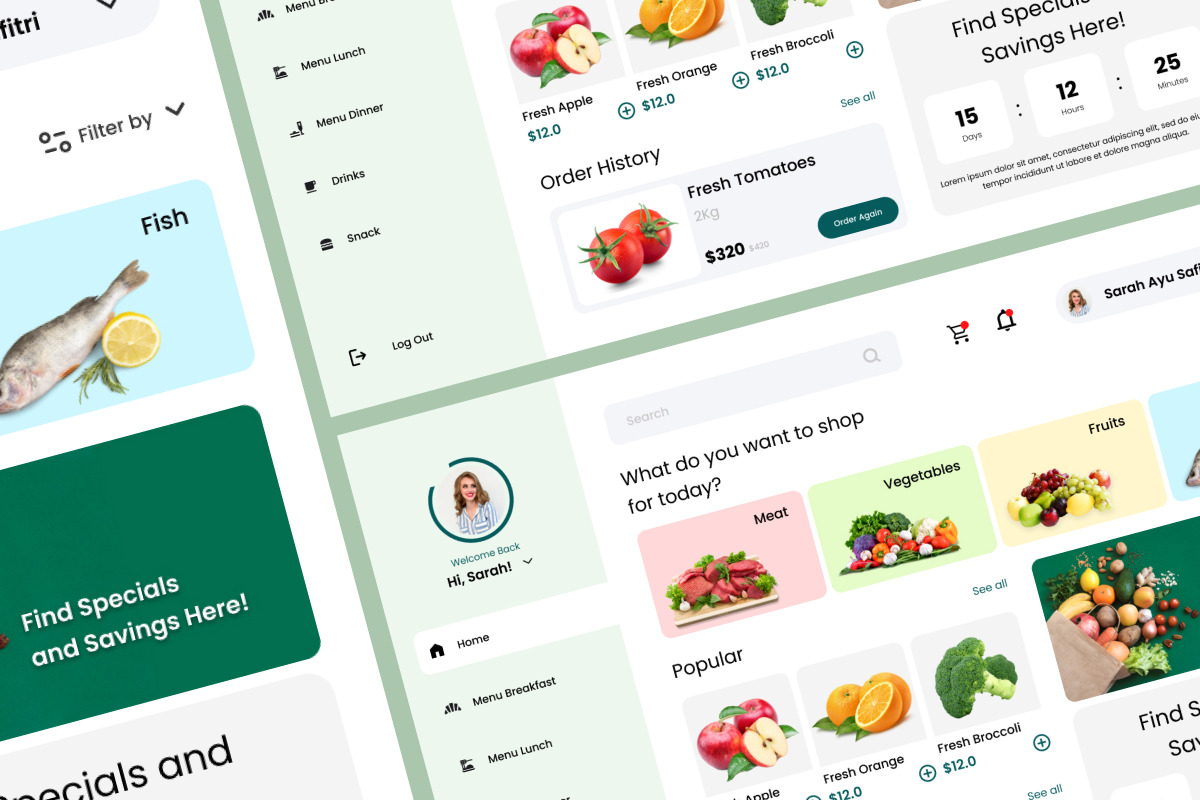 FreshCart - Grocery Dashboard V1 FreshCart - Grocery Dashboard V1