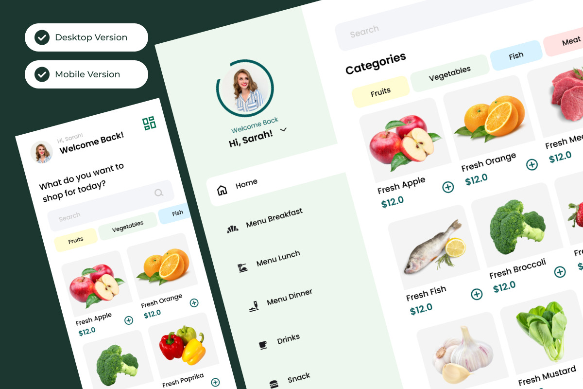 FreshCart - Grocery Dashboard V2 FreshCart - Grocery Dashboard V2