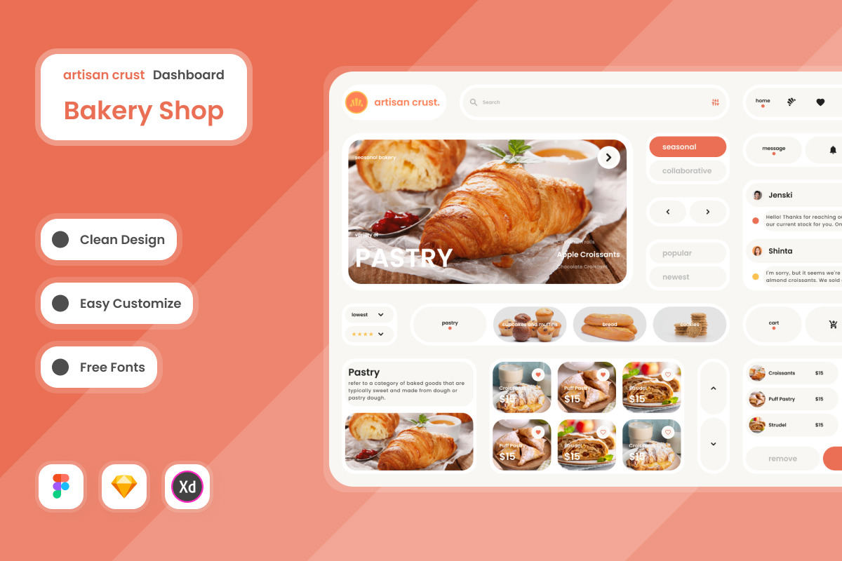 Artisan Crust - Bakery Shop Dashboard V1 Artisan Crust - Bakery Shop Dashboard V1