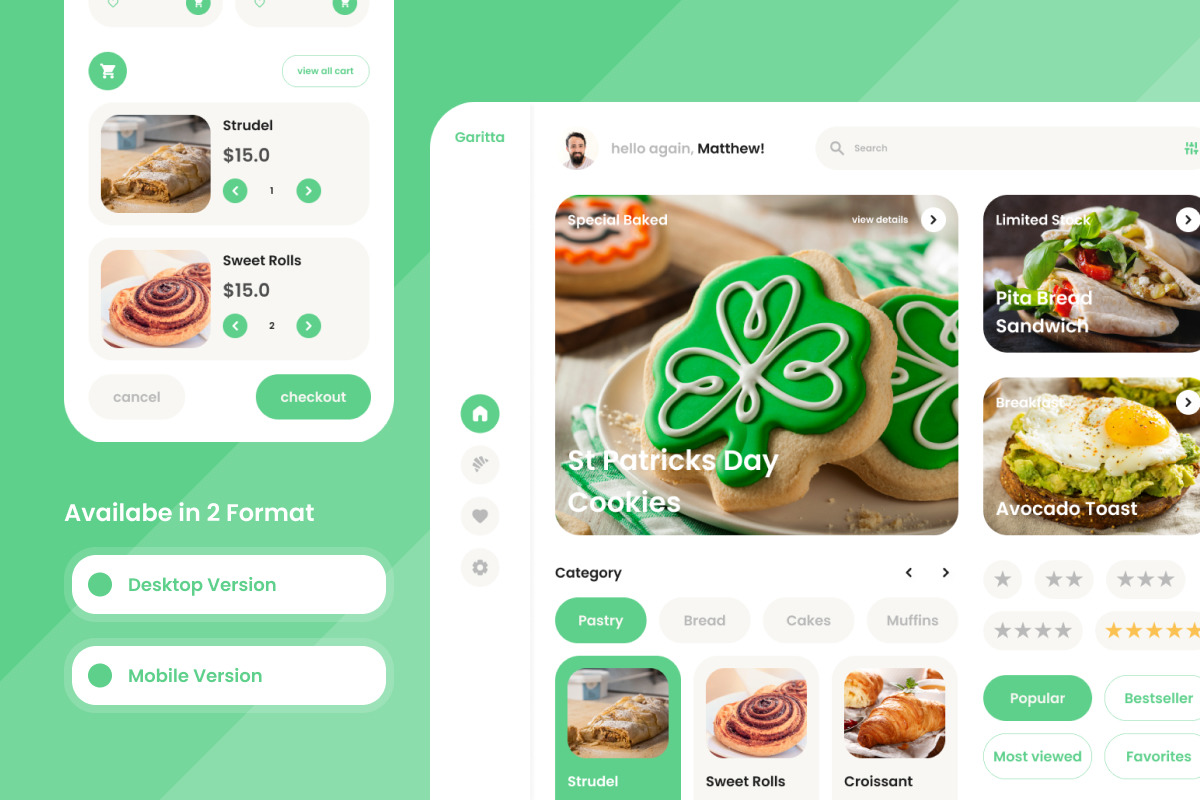 Garitta - Bakery Shop Dashboard V1 Garitta - Bakery Shop Dashboard V1