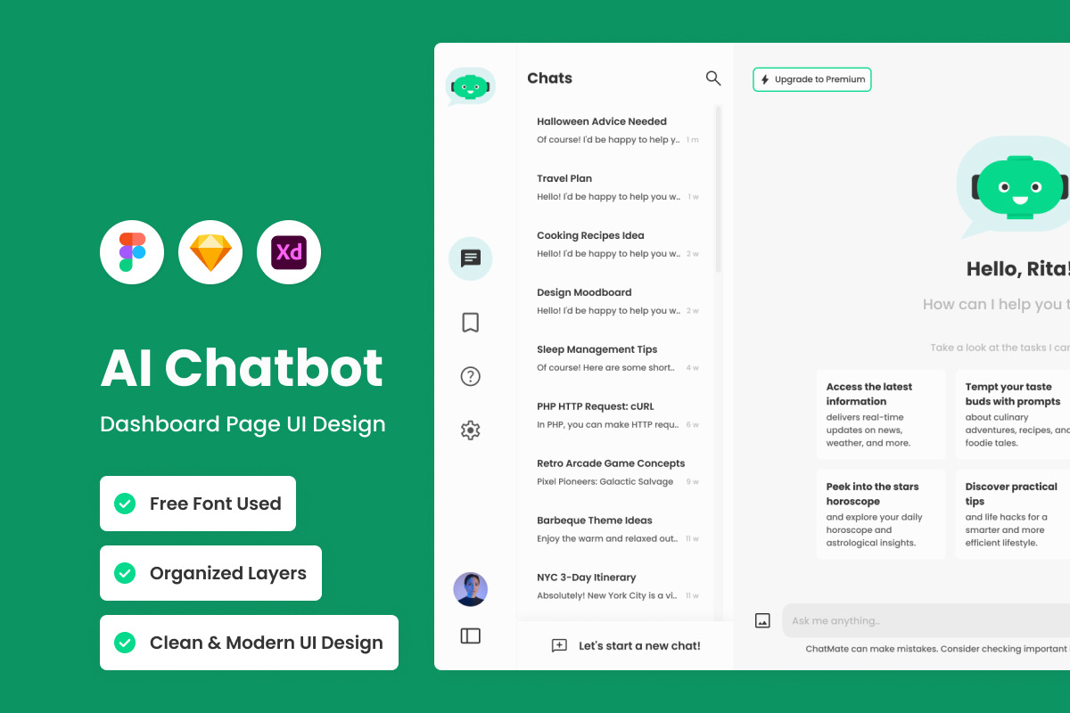 ChatMate - AI Chatbot Dashboard V1