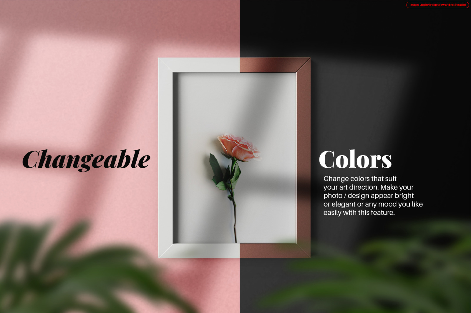 Frame Art Size 5X7 Inch Editable PSD Mockup Set