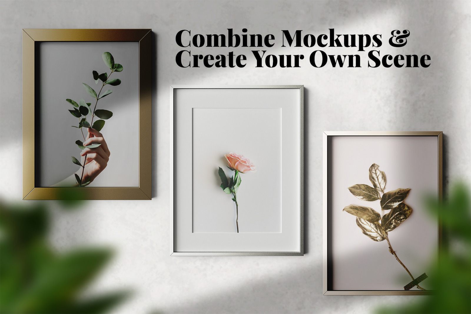 Frame Art Size 5X7 Inch Editable PSD Mockup Set Frame Art Size 5X7 Inch Editable PSD Mockup Set