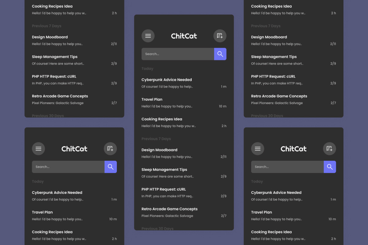 ChitCat - AI Chatbot Dashboard V2 ChitCat - AI Chatbot Dashboard V2
