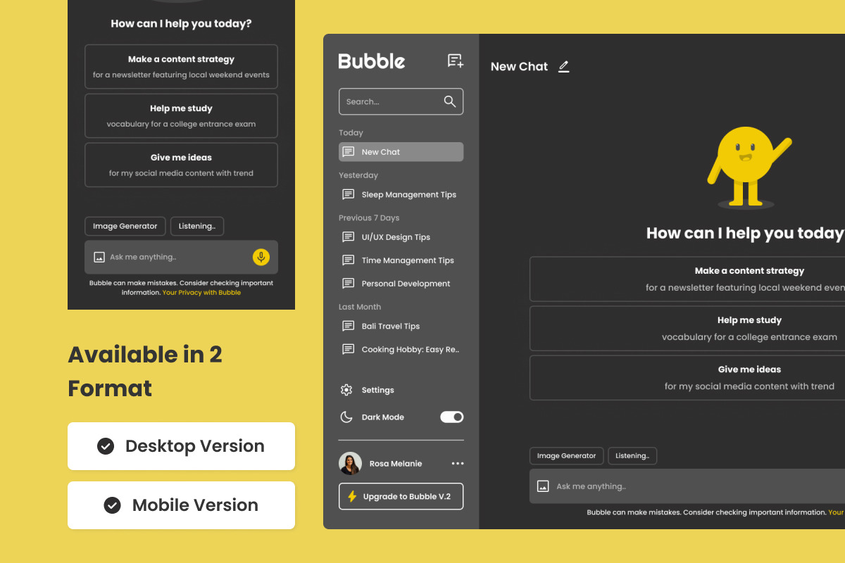 Bubble - AI Chatbot Dashboard V1 Bubble - AI Chatbot Dashboard V1