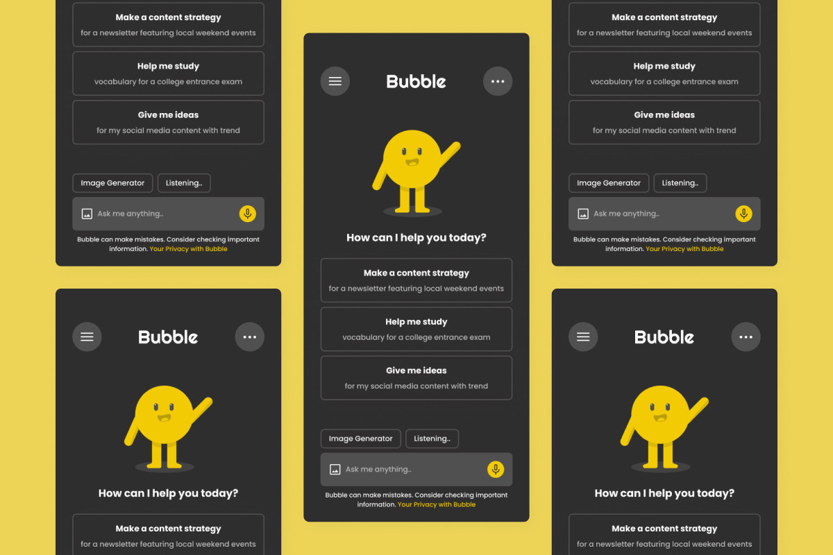 Bubble - AI Chatbot Dashboard V1 Bubble - AI Chatbot Dashboard V1