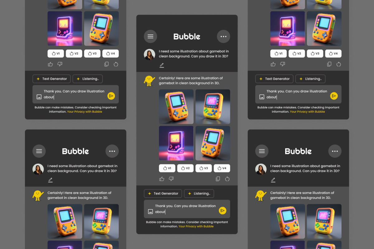 Bubble - AI Chatbot Dashboard V2