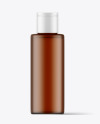 Frosted Amber Cosmetic Bottle Mockup