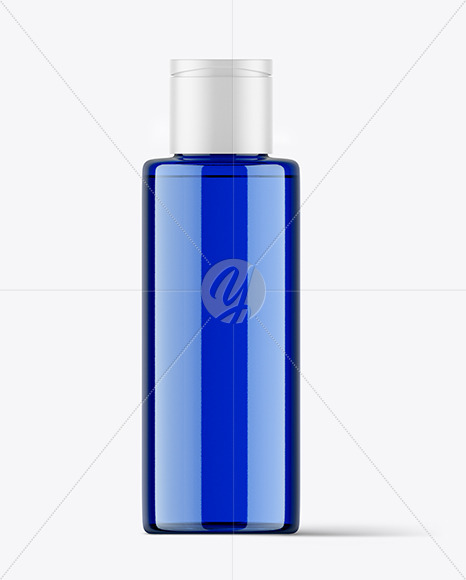 Blue Cosmetic Bottle Mockup