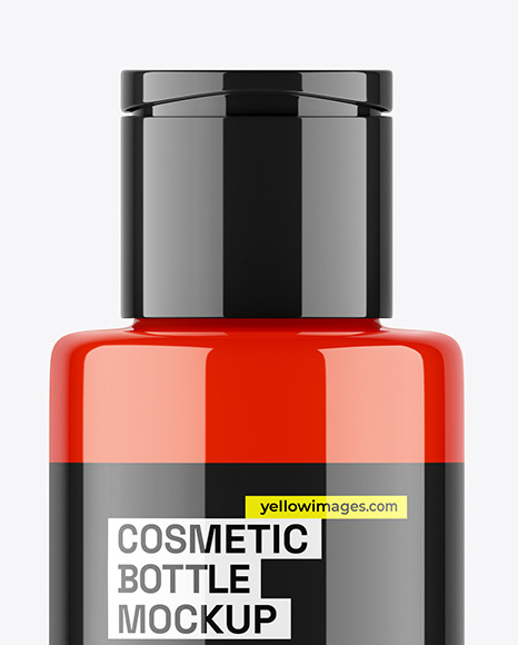 Glossy Cosmetic Bottle Mockup