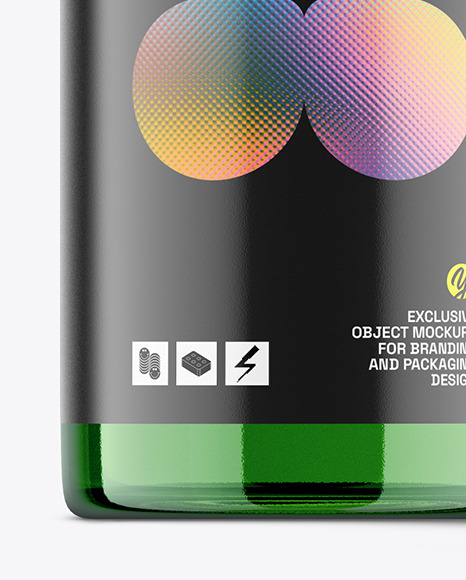 Green Cosmetic Bottle Mockup