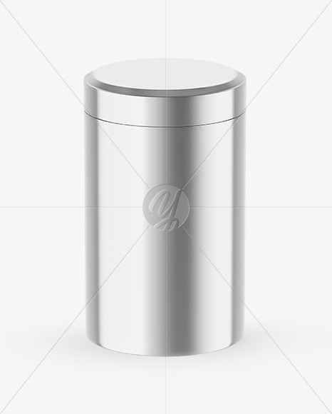 Metallic Tea Tin Can Mockup