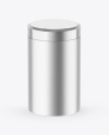 Matte Metallic Tea Tin Can Mockup