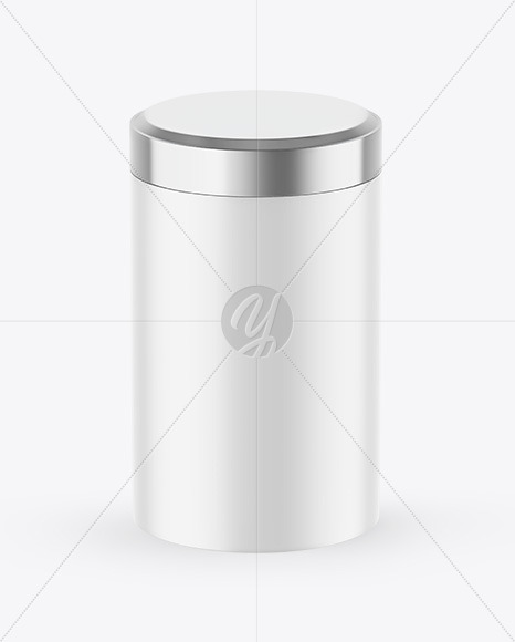 Matte Tea Tin Can Mockup