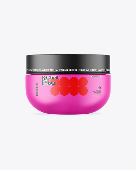 Matte Cosmetic Jar Mockup