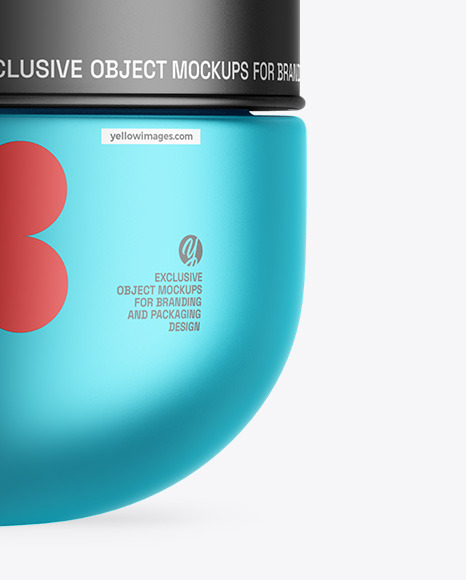 Matte Metallic Cosmetic Jar Mockup