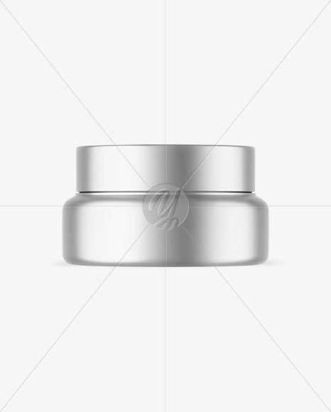 Matte Metallic Cosmetic Jar Mockup