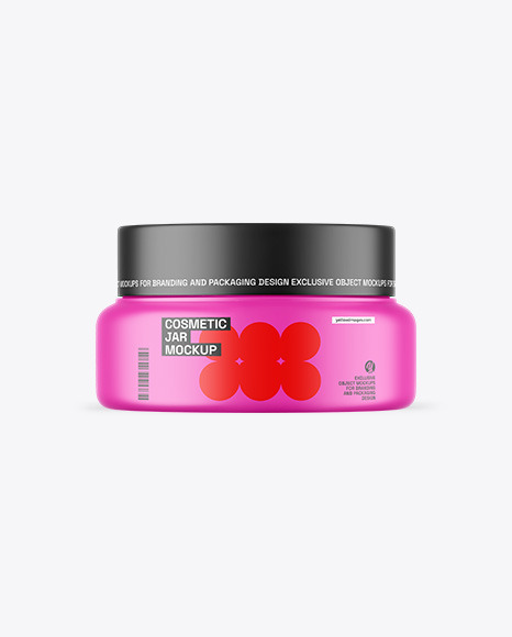 Matte Cosmetic Jar Mockup - Jar mockup