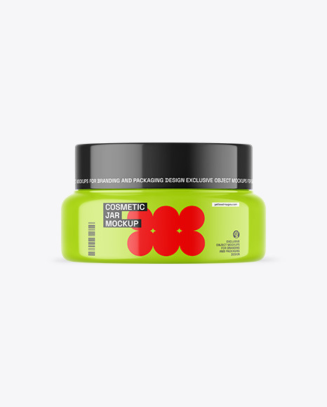 Glossy Cosmetic Jar Mockup - Jar mockup